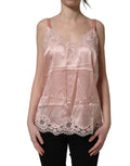 Dolce & Gabbana light pink floral lace lingerie top with delicate detailing and feminine design.