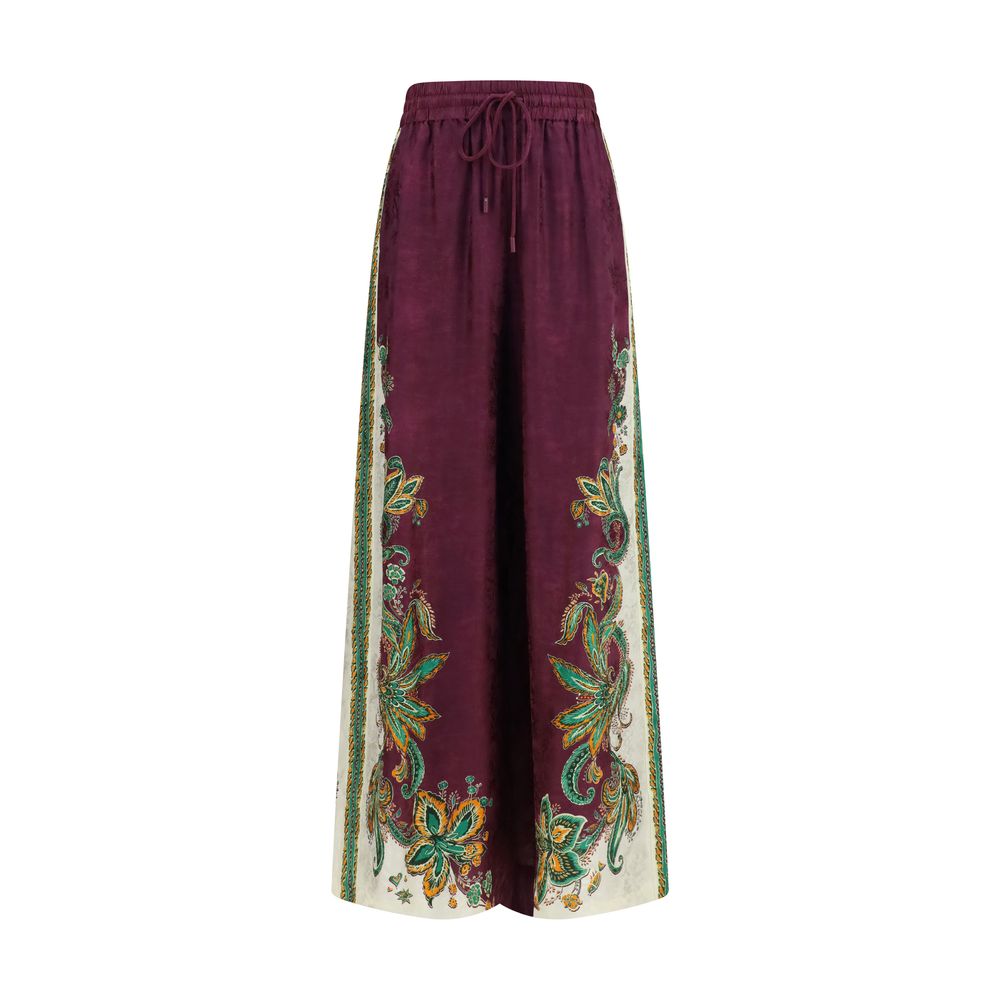 Alemais Purple Viscose Casual Pants Alemais