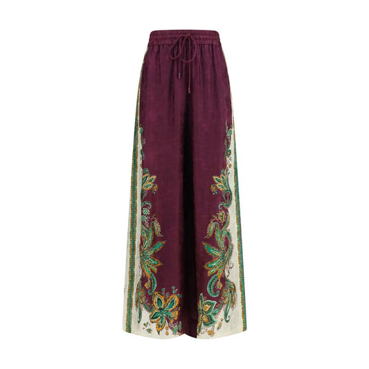 Alemais Purple Viscose Casual Pants Alemais