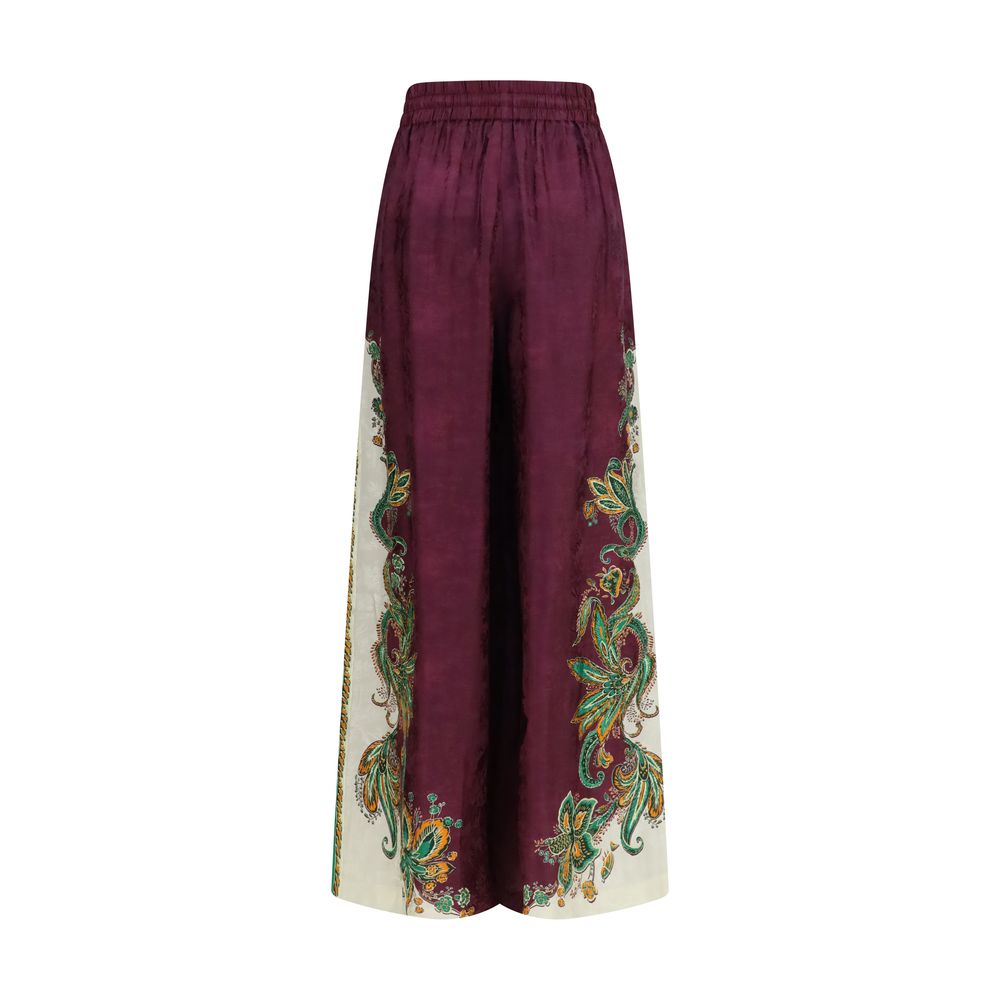 Alemais Purple Viscose Casual Pants Alemais