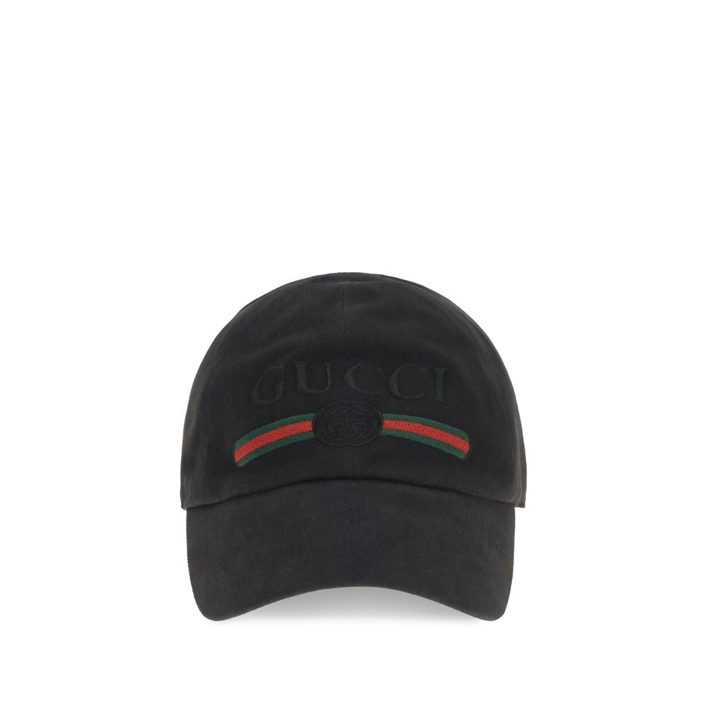 Gucci Black Cotton Cap Baseball Hat Gucci