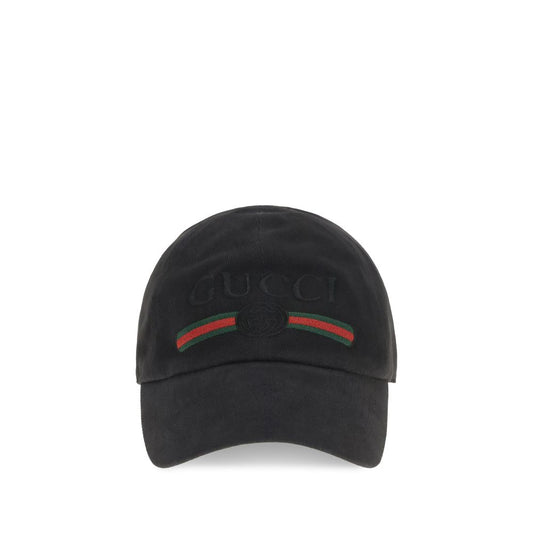 Gucci Black Cotton Cap Baseball Hat Gucci