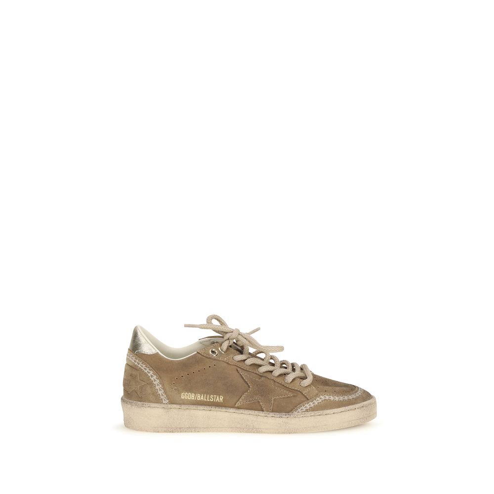 Golden Goose Beige Calf Leather Bos Taurus Athletic Sneakers Golden Goose
