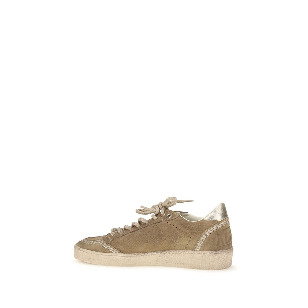 Golden Goose Beige Calf Leather Bos Taurus Athletic Sneakers Golden Goose