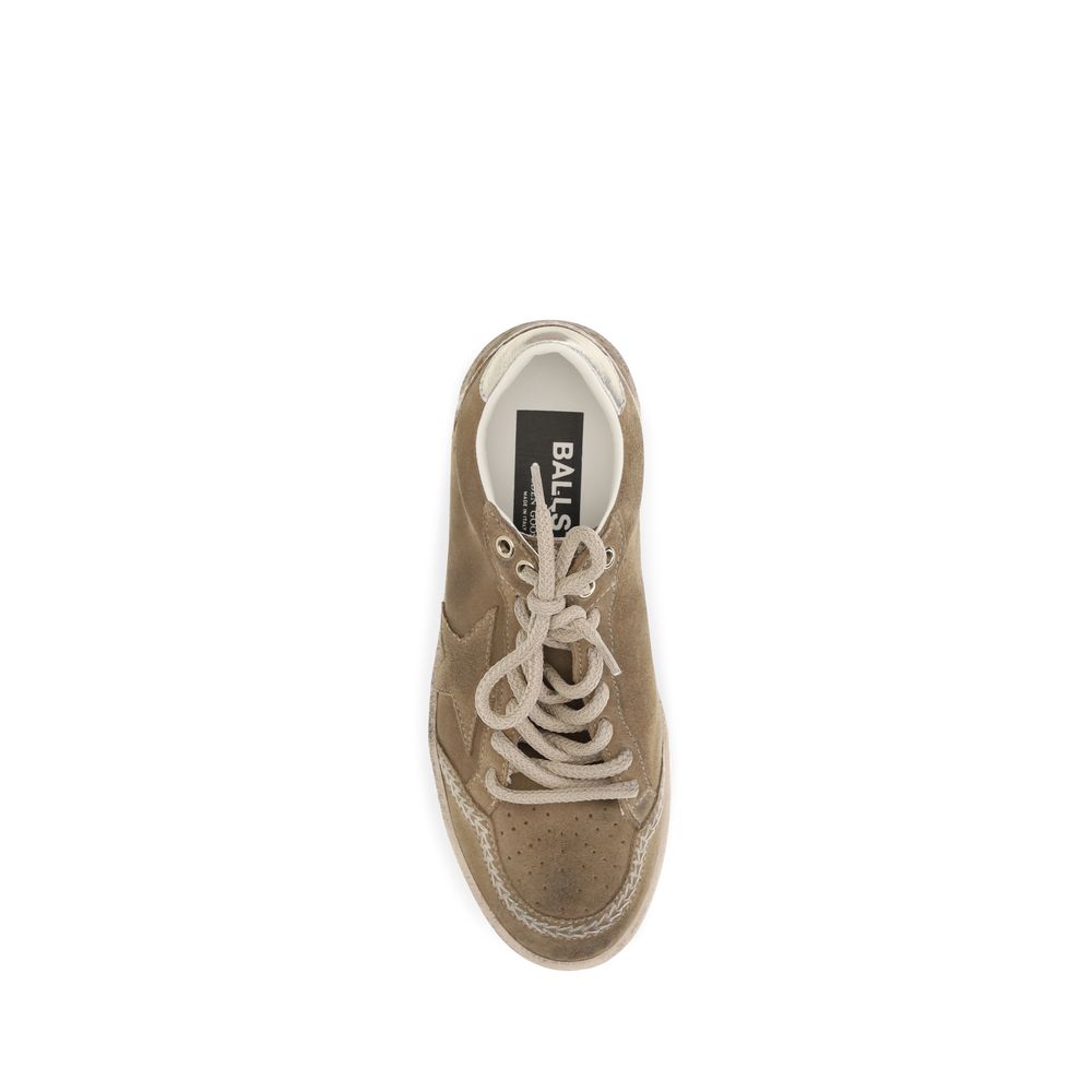 Golden Goose Beige Calf Leather Bos Taurus Athletic Sneakers Golden Goose