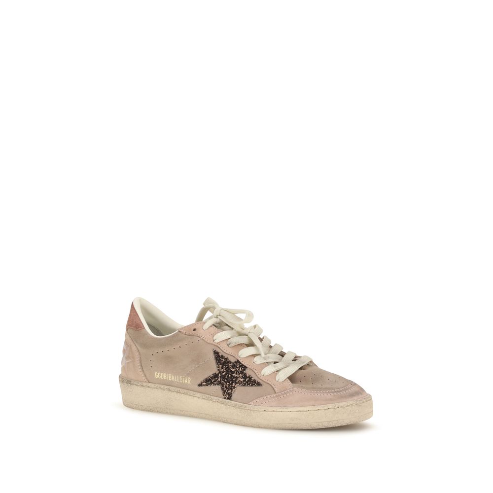 Golden Goose Beige Calf Leather Bos Taurus Low Top Sneakers Golden Goose