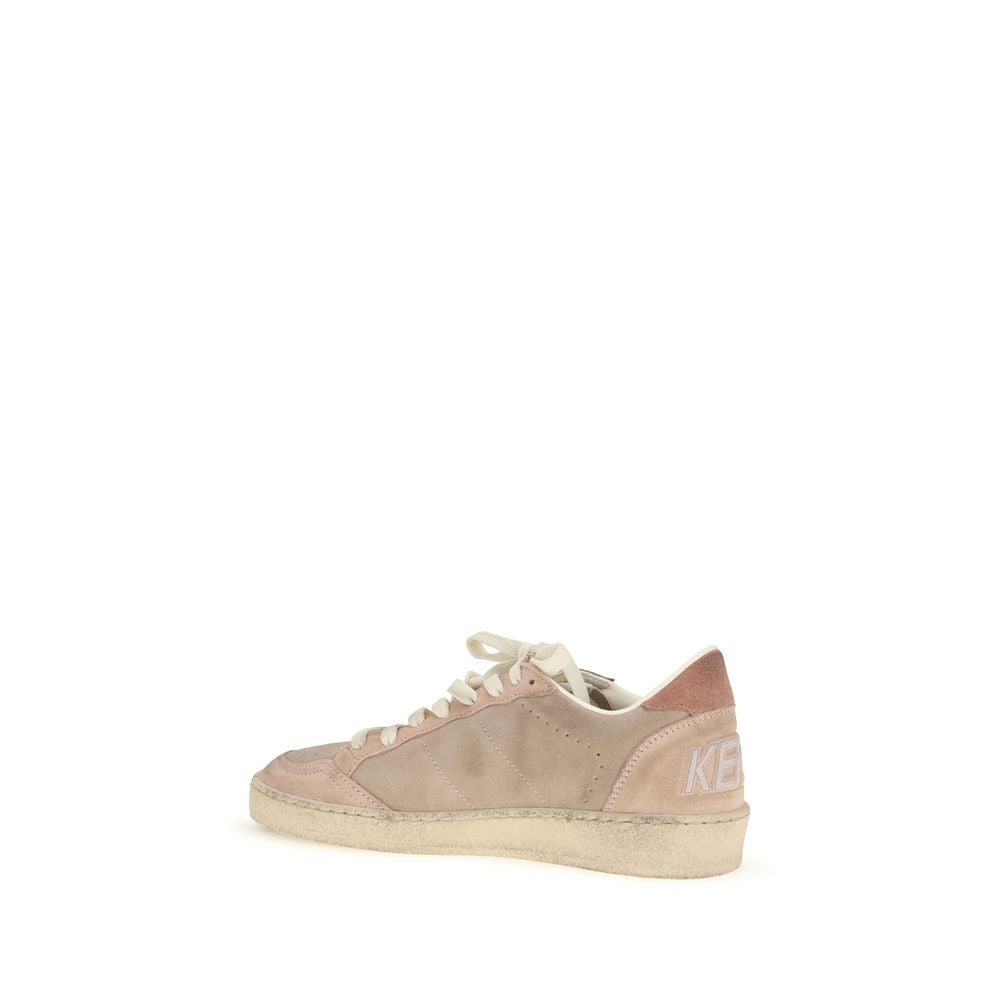 Golden Goose Beige Calf Leather Bos Taurus Low Top Sneakers Golden Goose