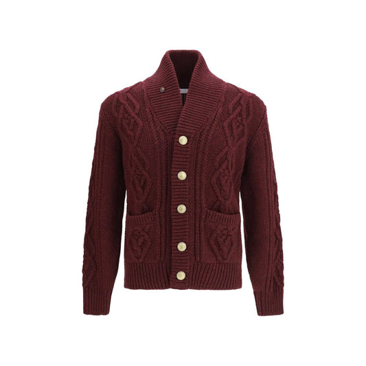 Brunello Cucinelli Bordeaux Cashmere Cardigan Brunello Cucinelli