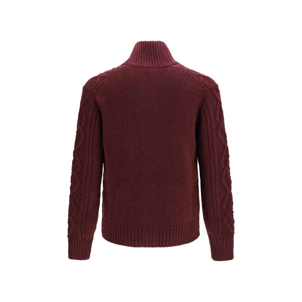 Brunello Cucinelli Bordeaux Cashmere Cardigan Brunello Cucinelli