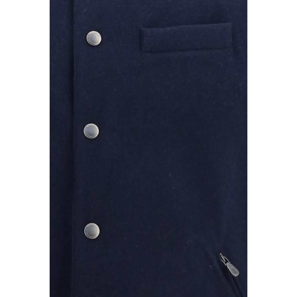 Brunello Cucinelli Blue Wool Oves Aries Sleeveless Jacket Brunello Cucinelli