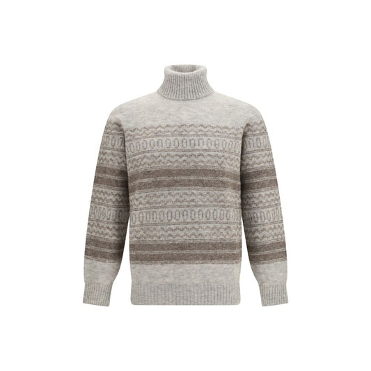 Brunello Cucinelli Gray Alpaca Vicugna Pacos Turtleneck Brunello Cucinelli