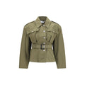Alexander McQueen Bicolor Cotton Full-Length Jacket