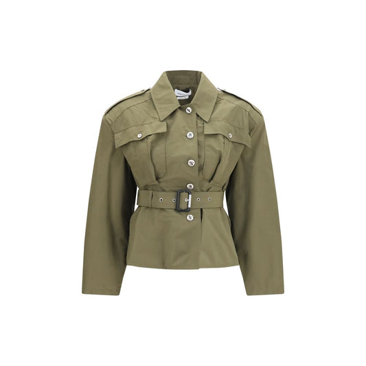 Alexander McQueen Bicolor Cotton Full-Length Jacket Alexander McQueen