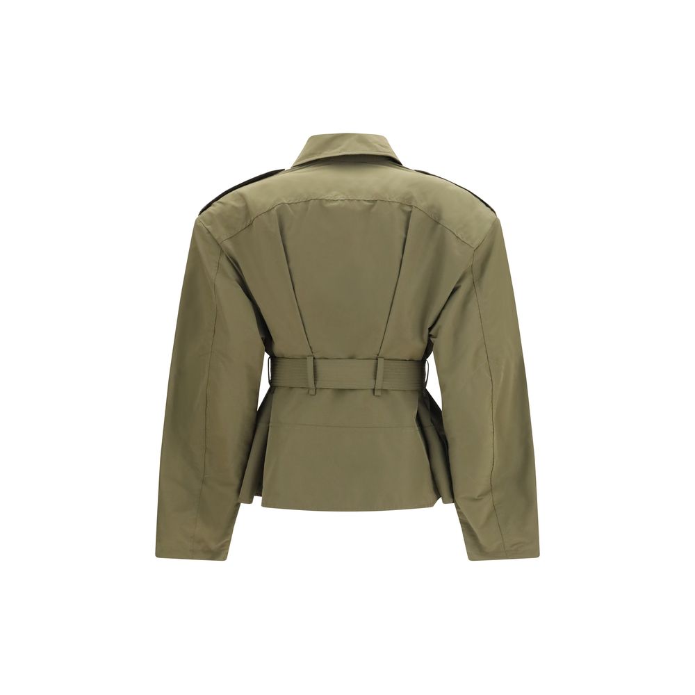 Alexander McQueen Bicolor Cotton Full-Length Jacket Alexander McQueen