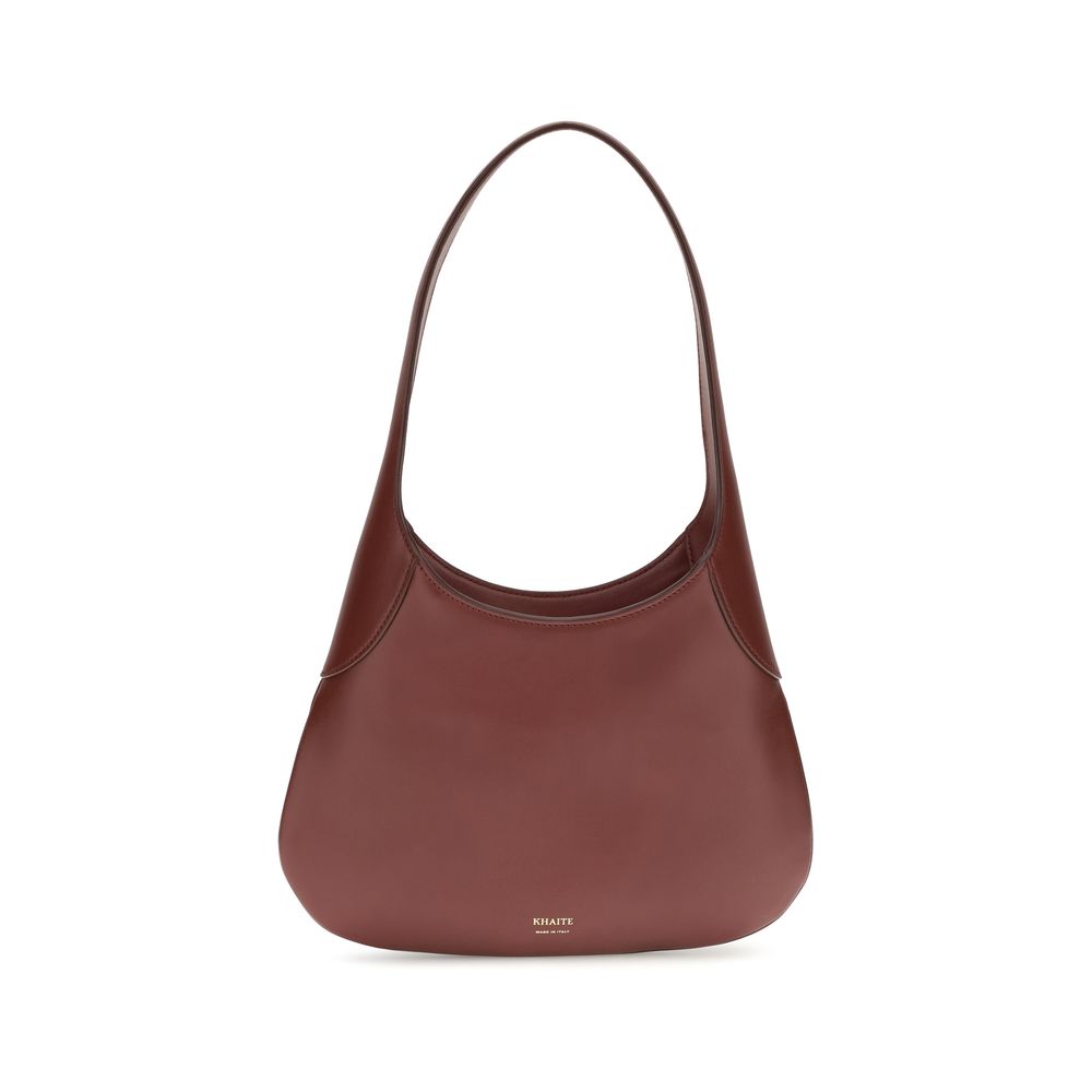 Khaite Bordeaux Calf Leather Bos Taurus Handbag Khaite