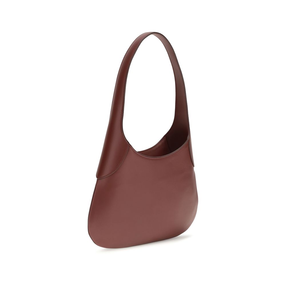 Khaite Bordeaux Calf Leather Bos Taurus Handbag Khaite