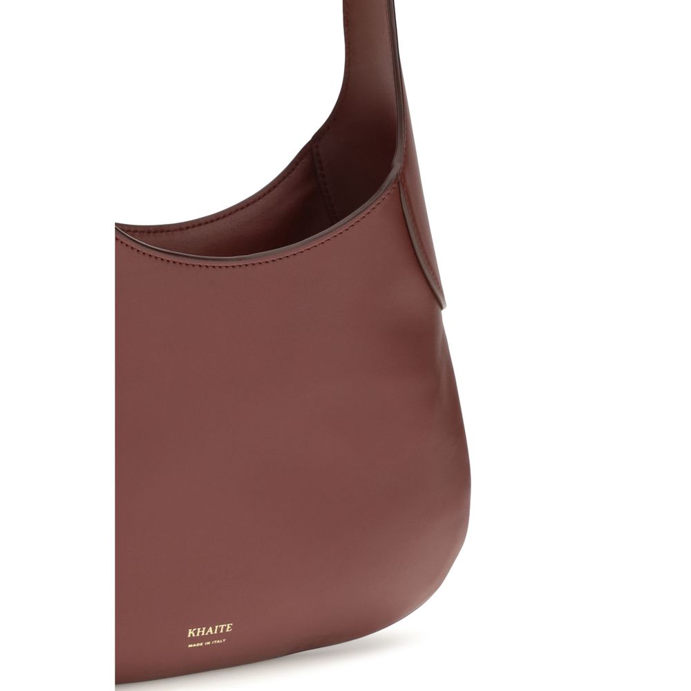 Khaite Bordeaux Calf Leather Bos Taurus Handbag Khaite