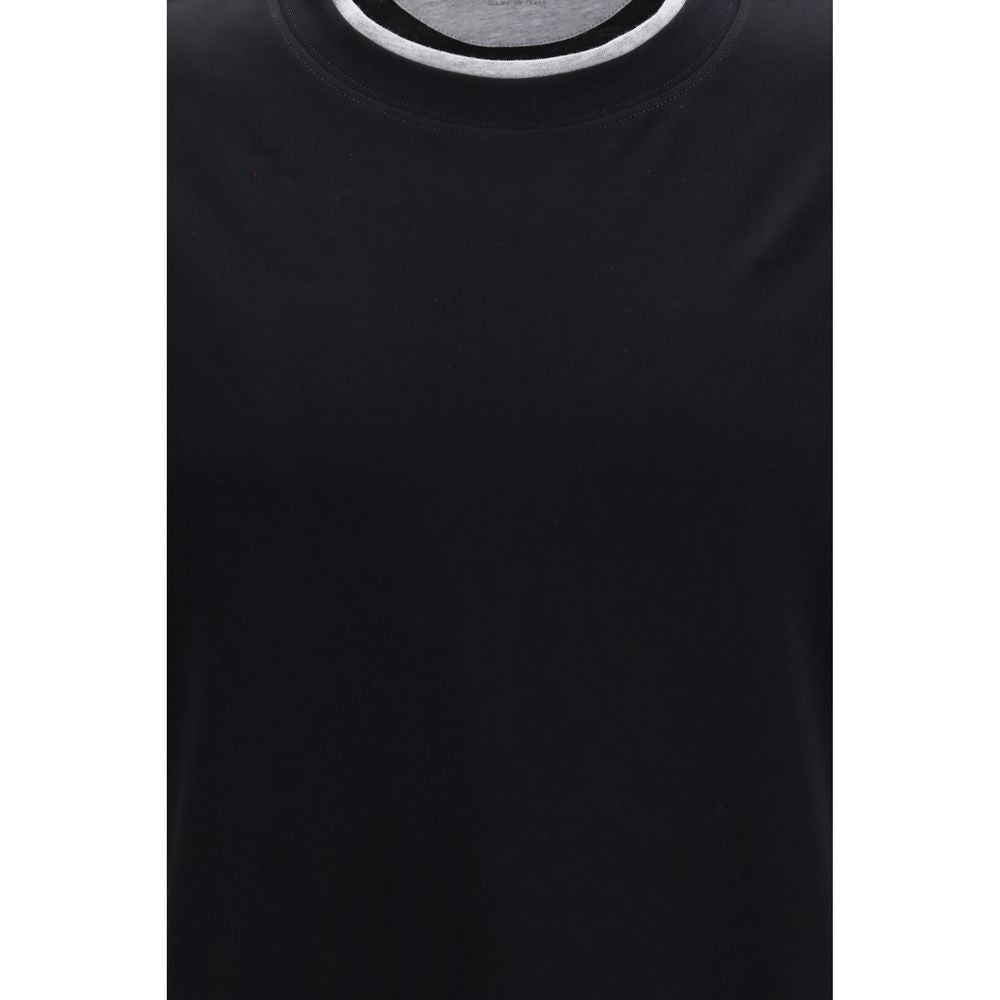 Brunello Cucinelli Black Cotton T-Shirt Brunello Cucinelli