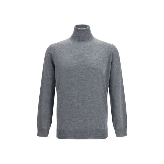 Brunello Cucinelli Gray Wool Oves Aries Turtleneck Brunello Cucinelli