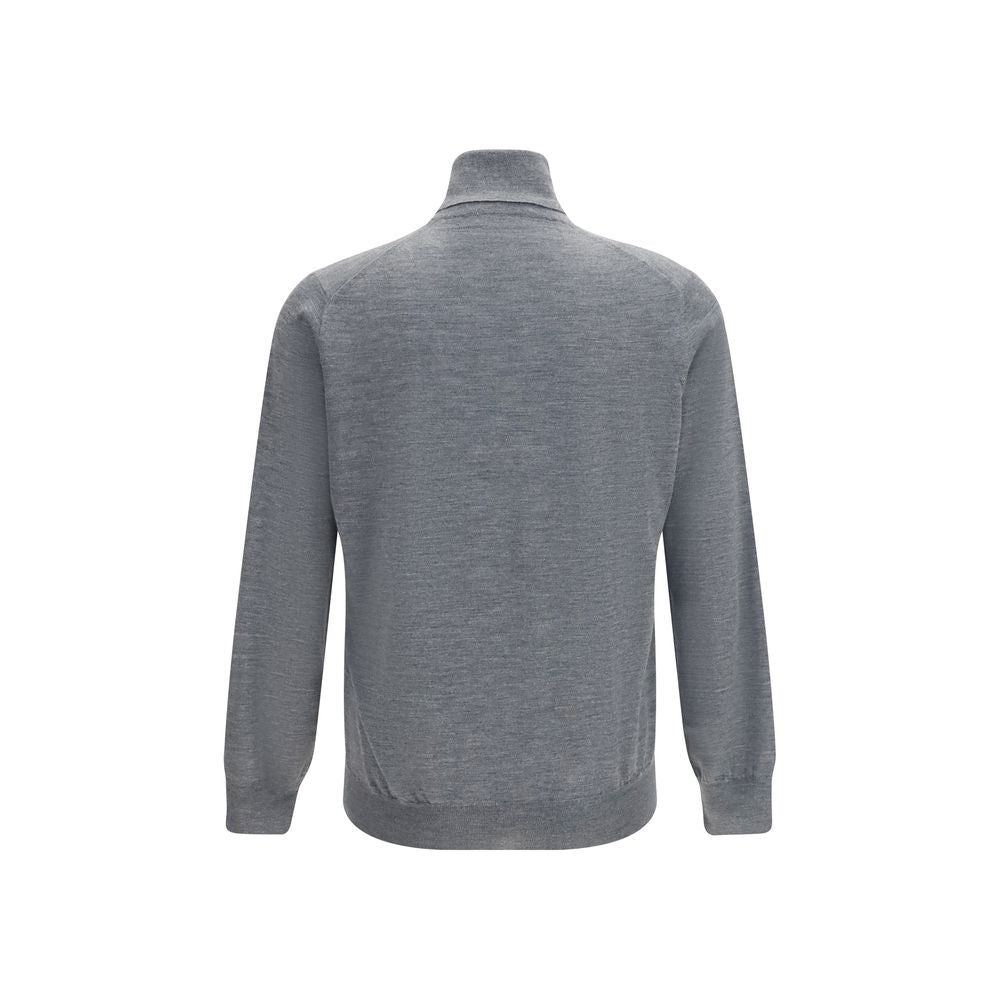 Brunello Cucinelli Gray Wool Oves Aries Turtleneck Brunello Cucinelli