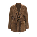Brunello Cucinelli Brown Viscose Full-Length Jacket
