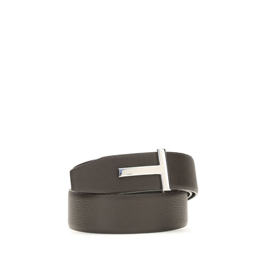 Tom Ford Brown Calf Leather Bos Taurus Belt Tom Ford