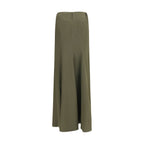 Alexander McQueen Bicolor Silk Long Skirt