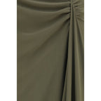 Alexander McQueen Bicolor Silk Long Skirt