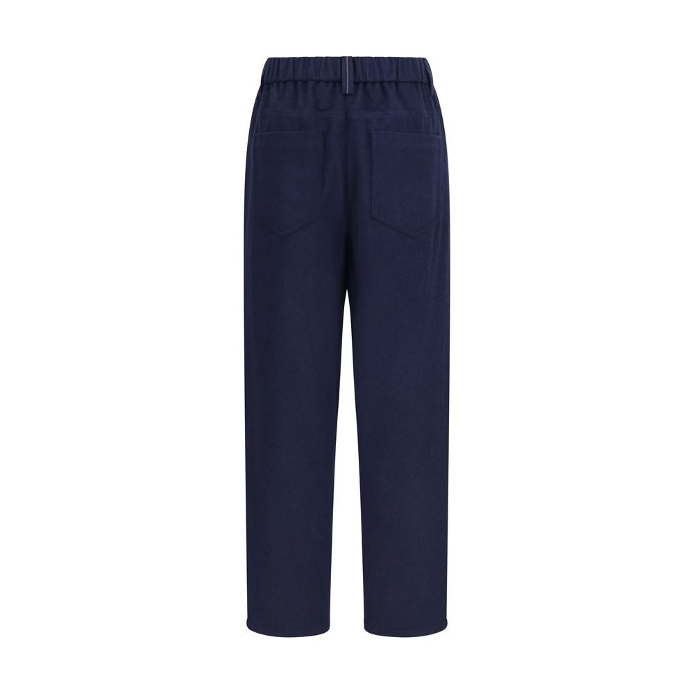 Brunello Cucinelli Blue Wool Oves Aries Pants Brunello Cucinelli