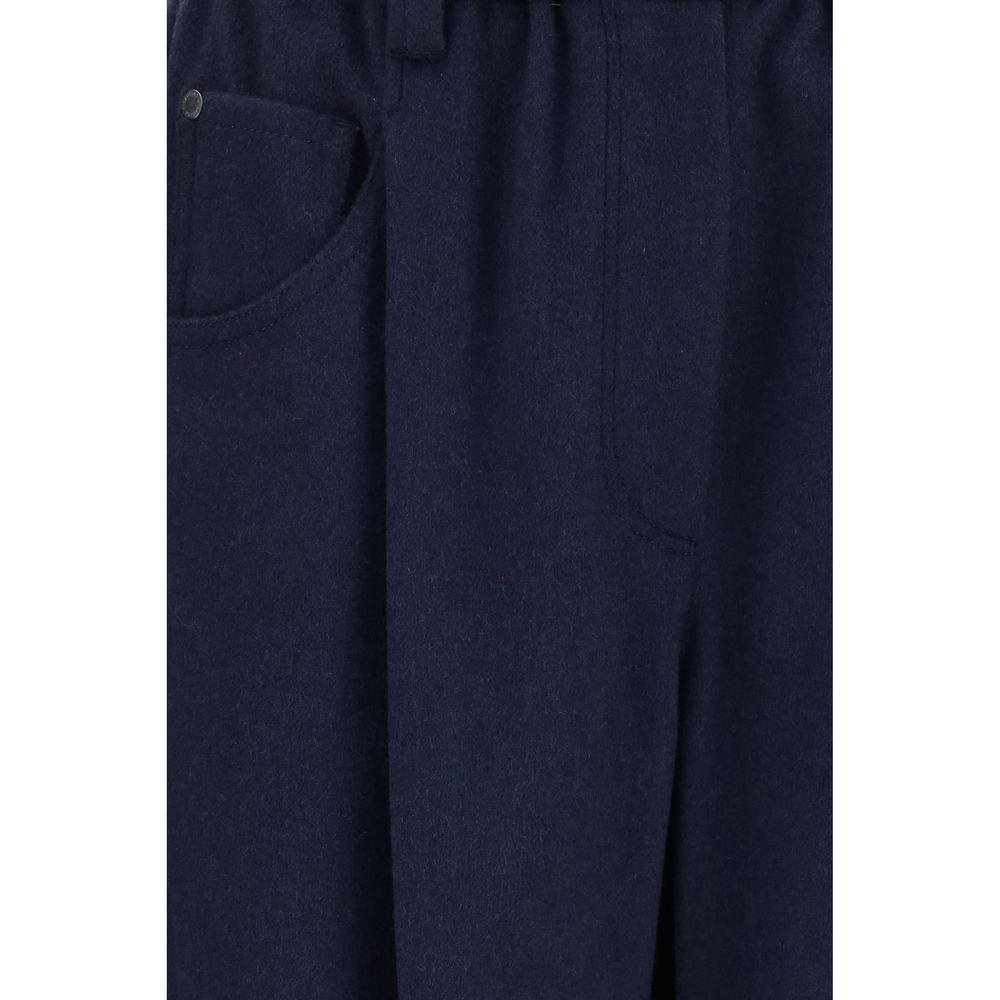 Brunello Cucinelli Blue Wool Oves Aries Pants Brunello Cucinelli