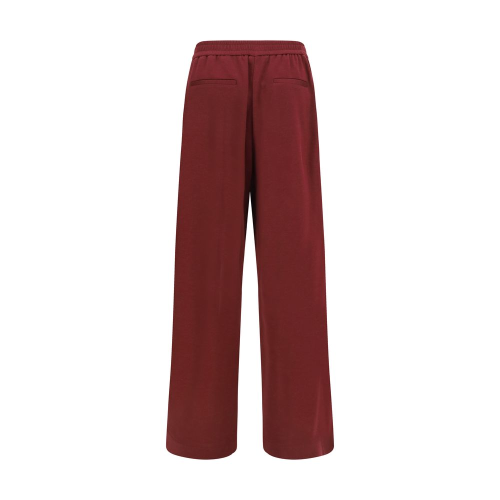 Brunello Cucinelli Bordeaux Cotton Athletic Pants Brunello Cucinelli