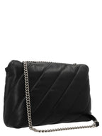 PINKO Black Lamb Leather Crossbody Bag - Eljoys Fashion 
