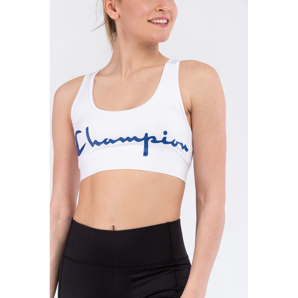 Champion White Polyester Sport Bra