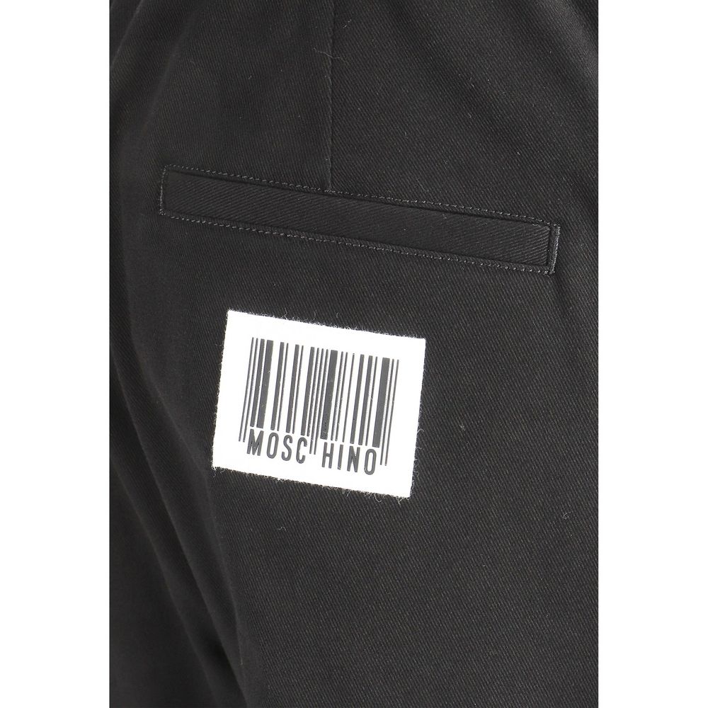 Moschino Black Cotton Joggers Workout Pants