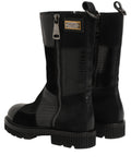 Dolce & Gabbana Black Patchwork Leather Mid Calf Boots Shoes Dolce & Gabbana
