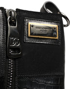 Dolce & Gabbana Black Patchwork Leather Mid Calf Boots Shoes Dolce & Gabbana