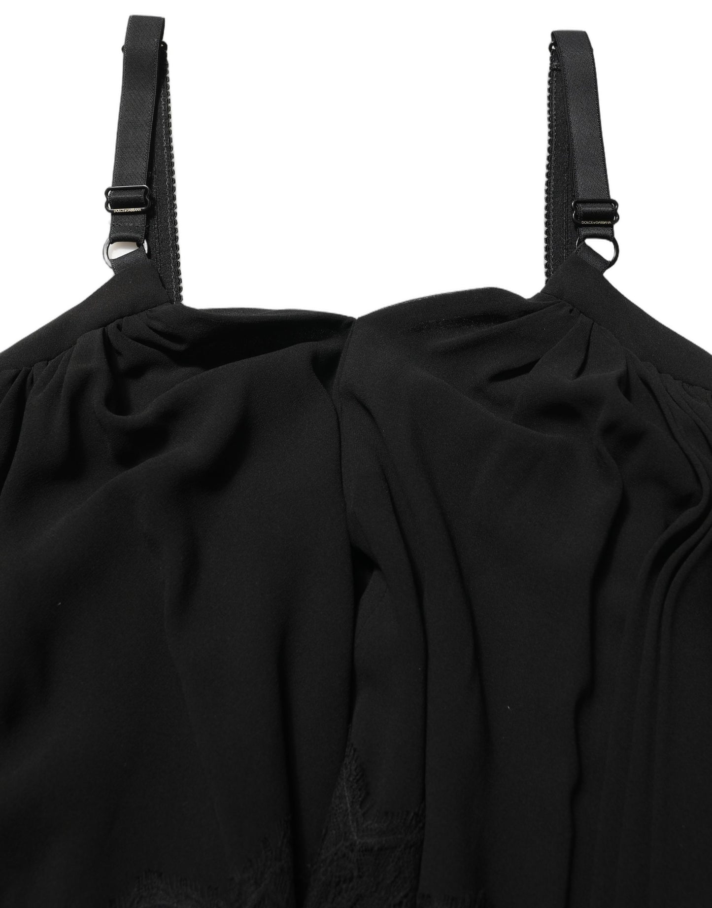 Dolce & Gabbana Black Sleeveless Floral Lace Tank Blouse Top Dolce & Gabbana