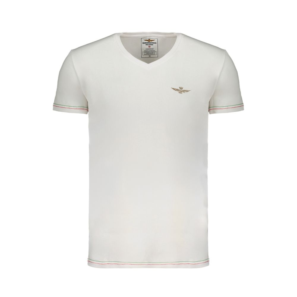 Aeronautica Militare Bianco Cotton Mens T-Shirt Aeronautica Militare