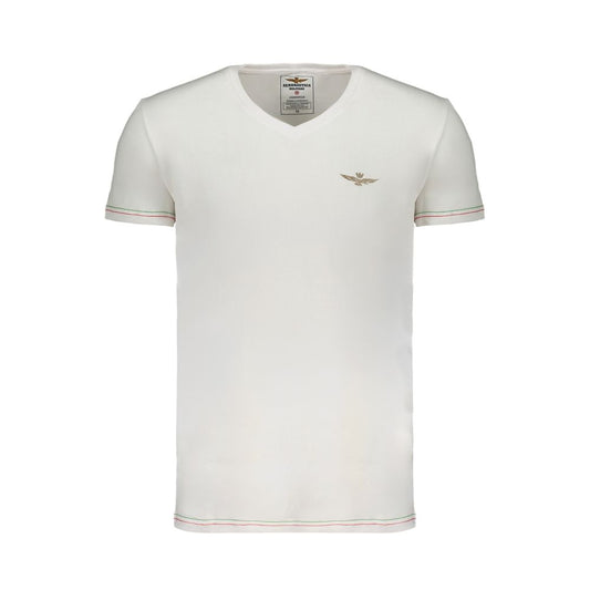 Aeronautica Militare Bianco Cotton Mens T-Shirt Aeronautica Militare