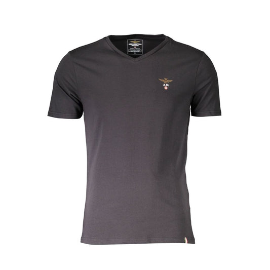 Aeronautica Militare Black Cotton Men's Shirt Aeronautica Militare