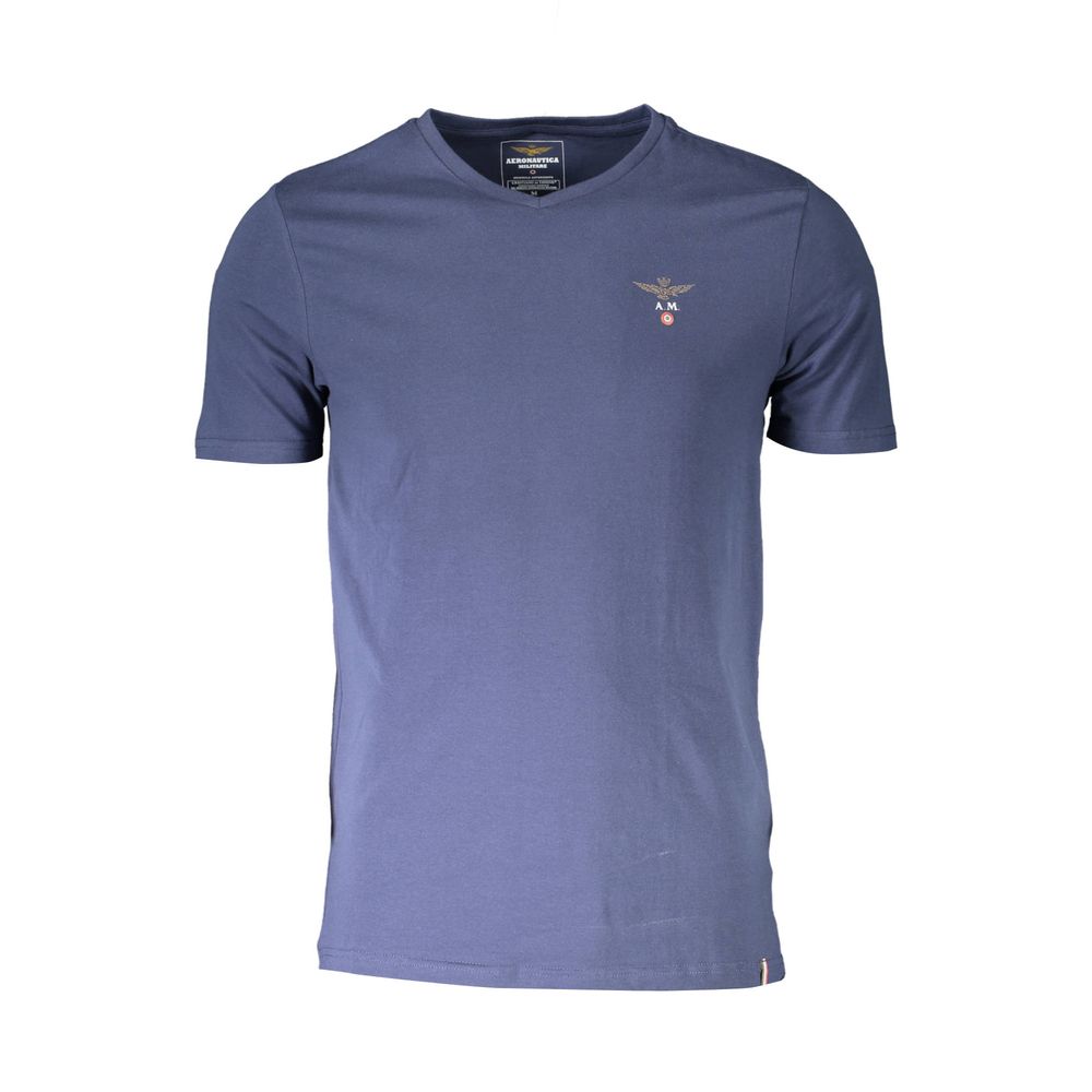 Aeronautica Militare Blue Cotton Men's T-Shirt Aeronautica Militare