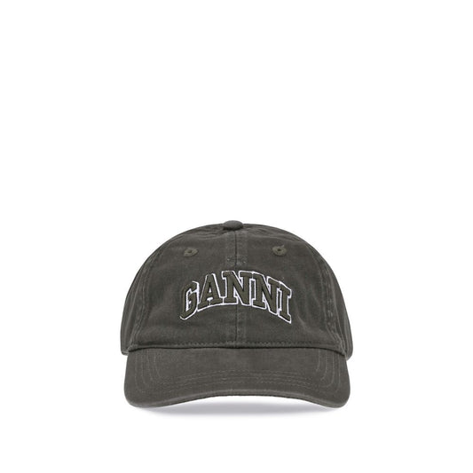 Ganni Bicolor Cotton Cap Baseball Hat Ganni