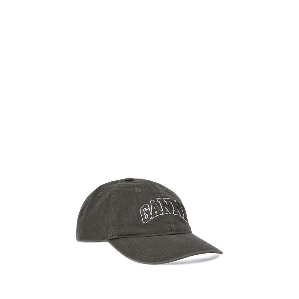 Ganni Bicolor Cotton Cap Baseball Hat Ganni