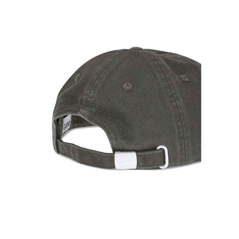 Ganni Bicolor Cotton Cap Baseball Hat Ganni