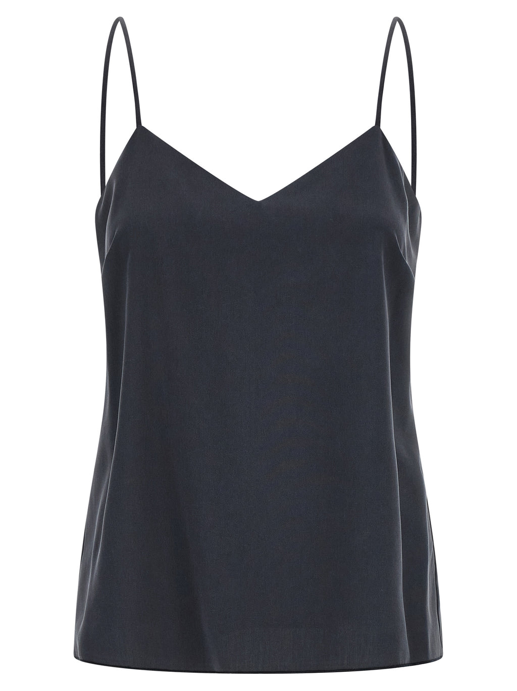 Max Mara Gray Silk Sleeveles T-Shirt Max Mara