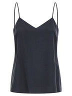 Max Mara Gray Silk Sleeveles T-Shirt Max Mara