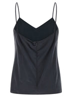 Max Mara Gray Silk Sleeveles T-Shirt Max Mara