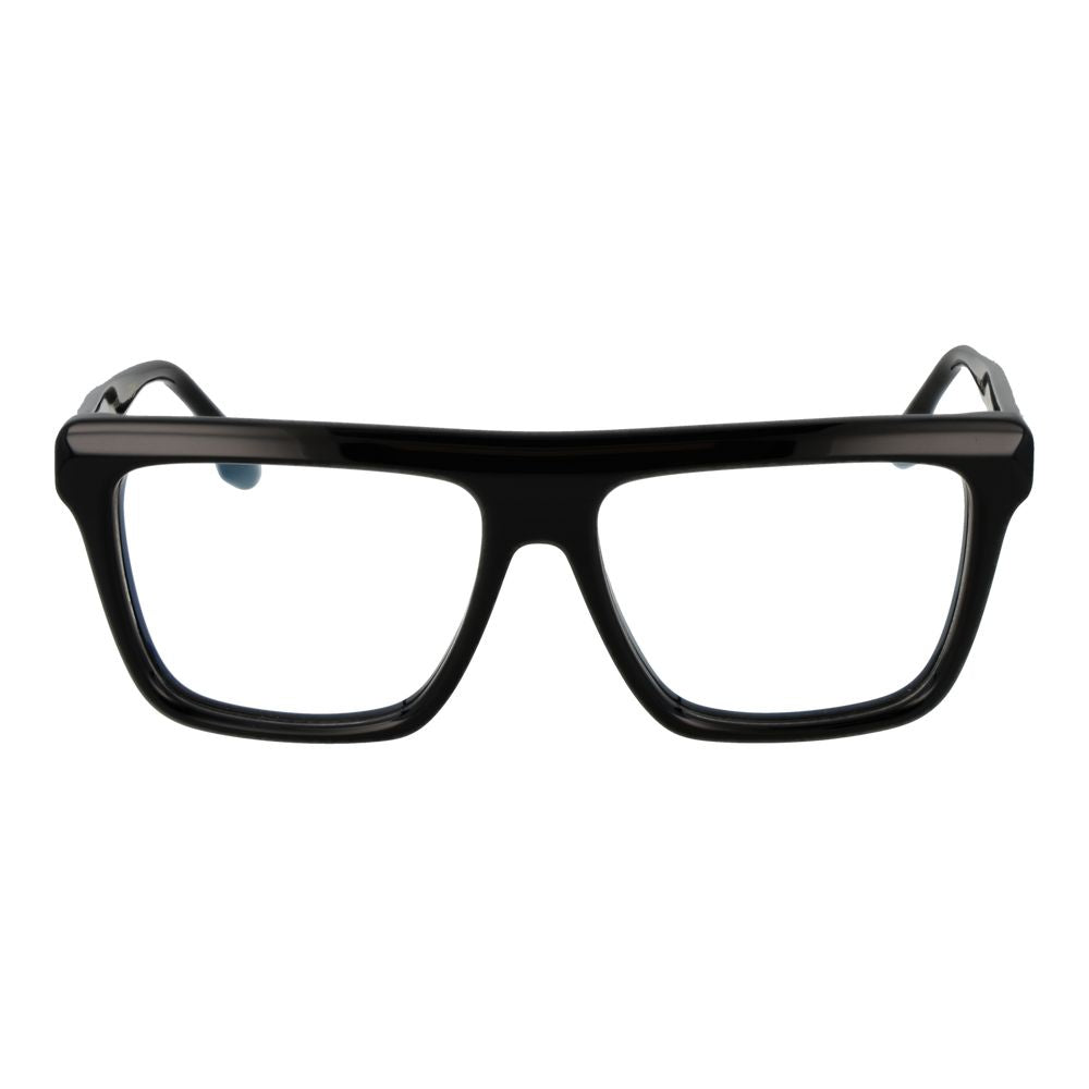 Victoria Beckham black acetate glasses frames with rounded design, showcasing a stylish and modern eyewear look.