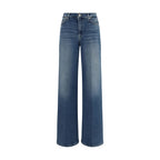 7FOR Blue Cotton Flared Jeans