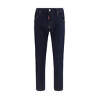 Blue cotton slim fit jeans by Dsquared² with classic five-pocket design and subtle branding details.